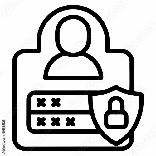 2FA Verification Symbol – Line Art Icon for Multi-Factor Access & Online Protection


