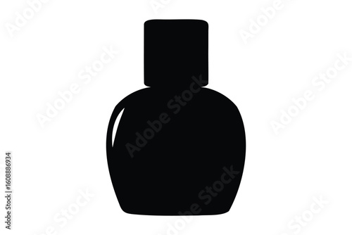 Nail polish bottle silhouette vector, Nail polish icon