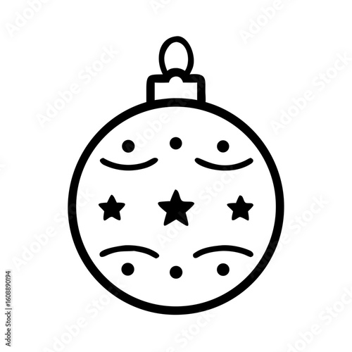 red christmas ball with ribbon
