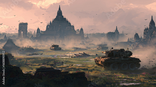 Post-battle fictional no-man’s-land in Southeast Asia