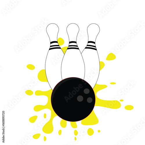 Simple bowling sports vectors are cool and elegant. Suitable for use as your creation material