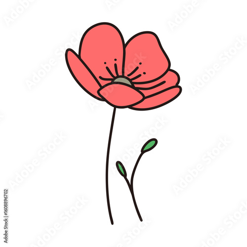 Hand-drawn Style Cute Flower Vector