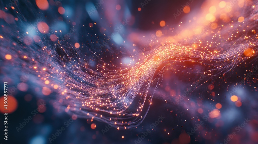 Obraz premium abstract glowing streamers background