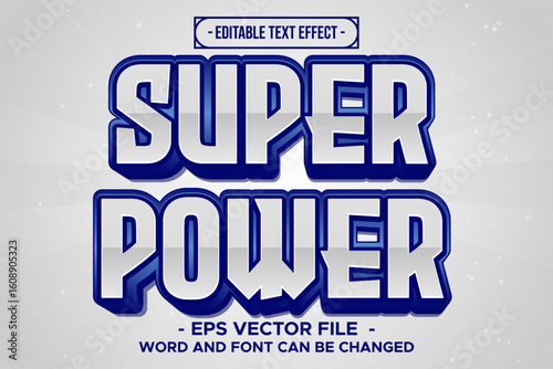 SuperPower Editable Text Effect in Bold Comic Style – EPS Vector Template