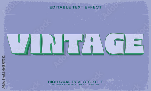 Retro classic text effect, editable text effect and vintage 3d font style bold shadow oldschool poster design