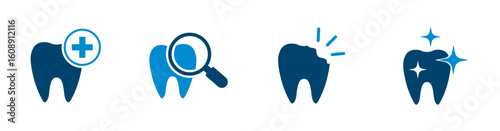 Teeth icon for dental health care.