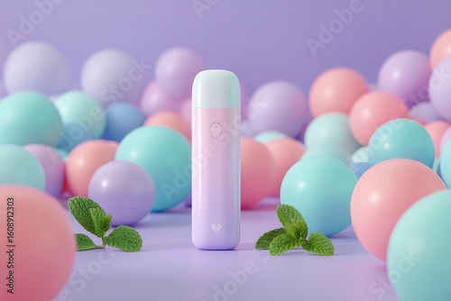 Wallpaper Mural Pastel-colored device amidst colorful balloons Torontodigital.ca