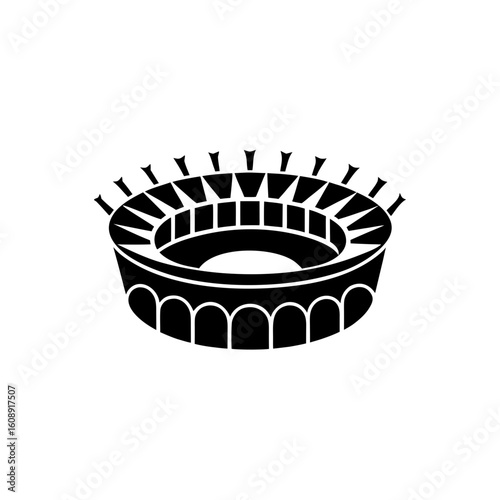 creative details Stadium Icon Vector Illustration