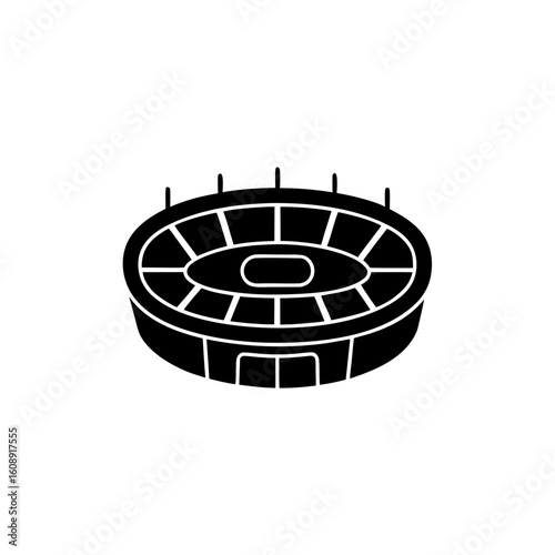 creative details Stadium Icon Vector Illustration
