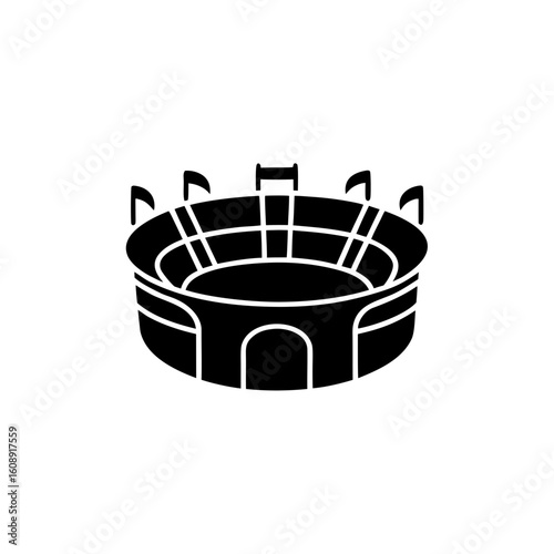 creative details Stadium Icon Vector Illustration