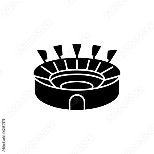 creative details Stadium Icon Vector Illustration