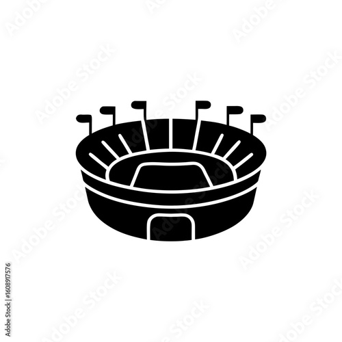 creative details Stadium Icon Vector Illustration