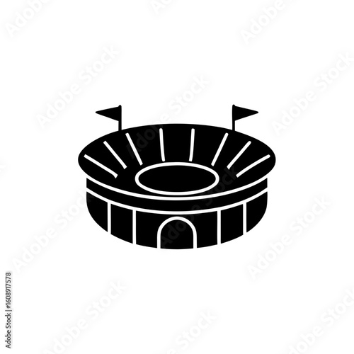 creative details Stadium Icon Vector Illustration