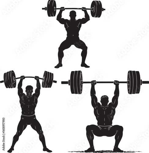 silhouette of a man lifting dumbbells