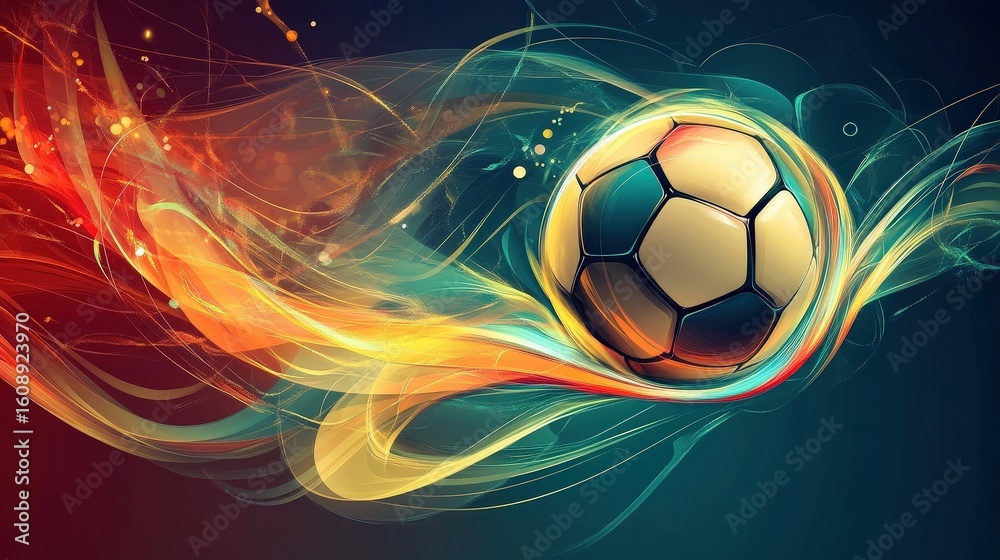 Naklejka premium abstract soccer ball design