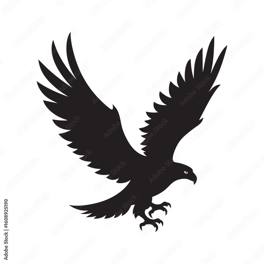 Obraz premium Bald Eagle Flying In Open Sky