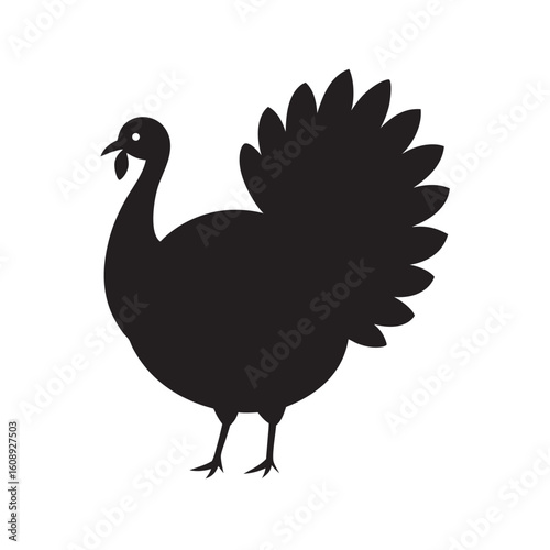 Turkey Standing Proud In Open Field