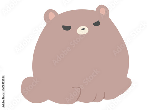 くま 座る 主線なし