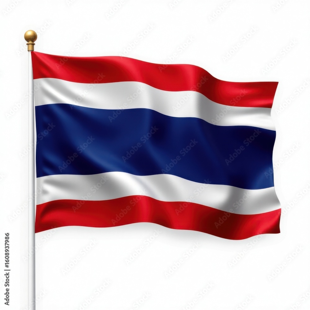 Naklejka premium waving flag of thailand