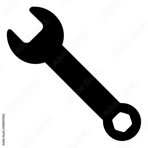Allen Wrench Vector Silhouette Isolate White Background