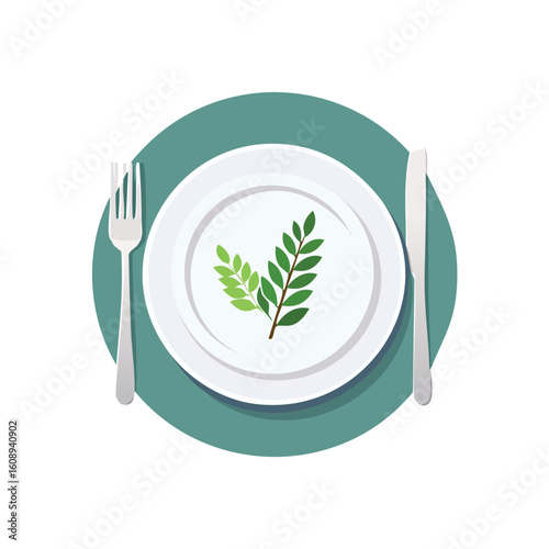 Minimalist Dinner Setting for Two – Flat Lay with Neutral Tones and Candlelight Ambiance