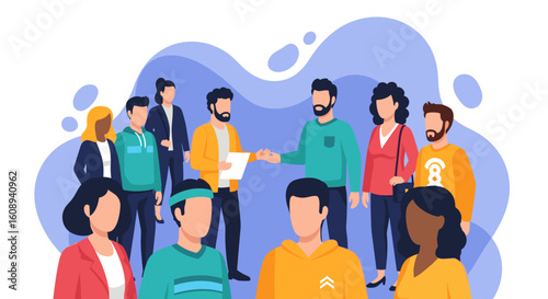 Diverse group of people collaborating, perfect for website banners, presentations, and social media posts.