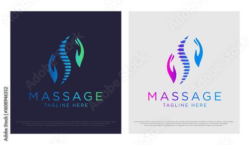 Modern Chiropractic logo design vector with creative abstract concept