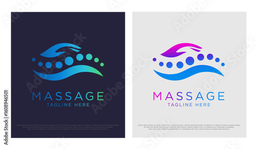 Modern Chiropractic logo design vector with creative abstract concept