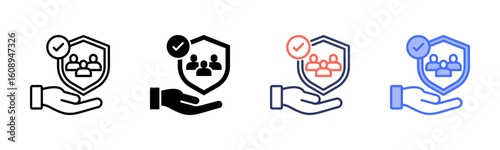 Customer Retention icon set multiple style collection