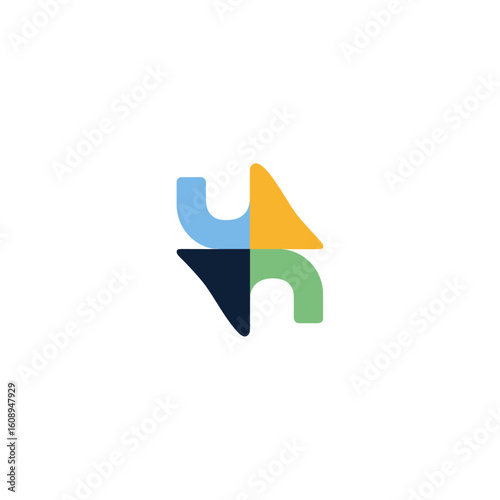 Wallpaper Mural Abstract shape icon logo flat vector design Torontodigital.ca