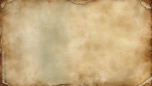A realistic old paper texture with burnt, torn edges and a vintage, grunge feel. This aged parchment background is perfect for historical or rustic designs.
