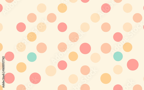 Seamless Colourful polka dots background, polka dots pattern