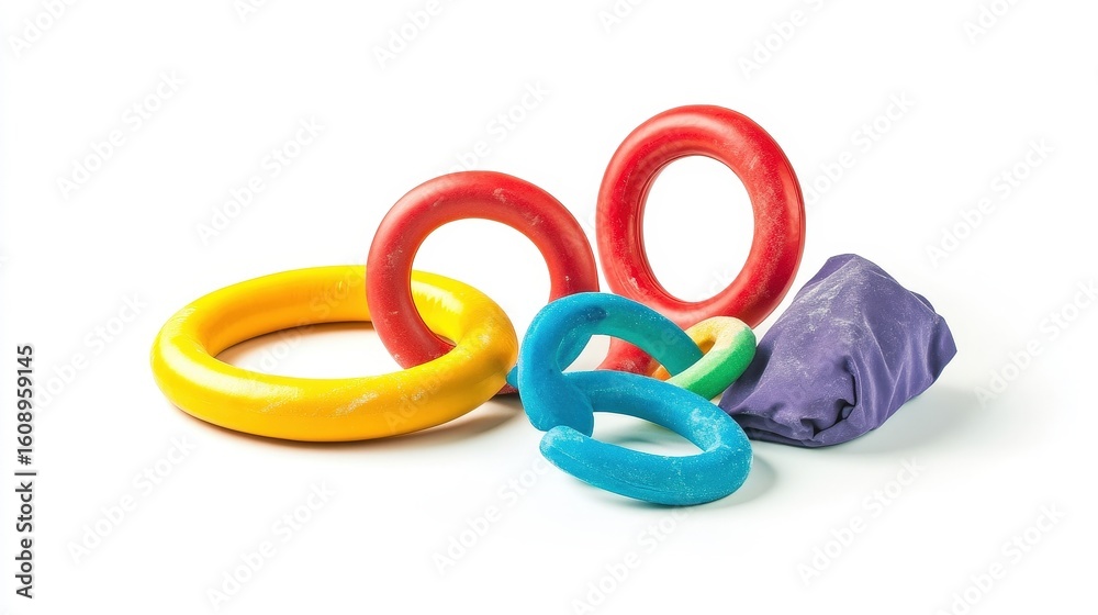 Naklejka premium colorful dog toys set