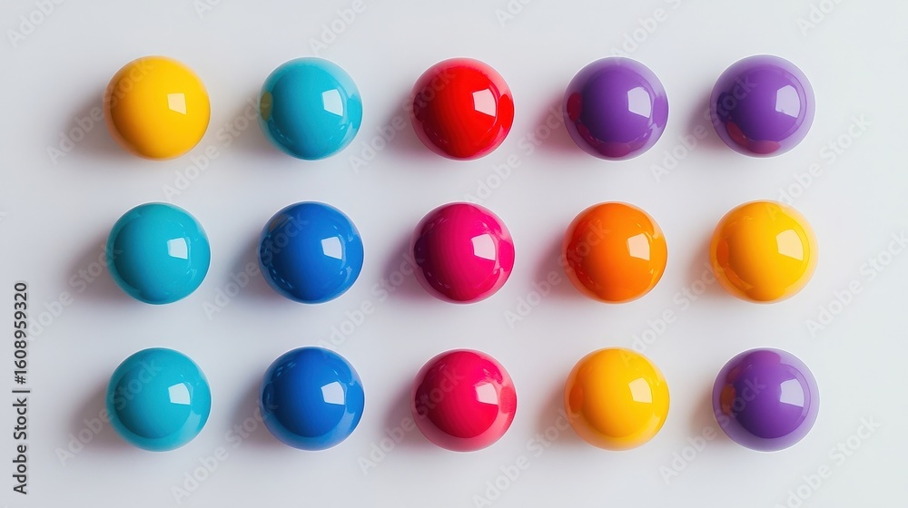 Fototapeta premium colorful shiny balls arrangement