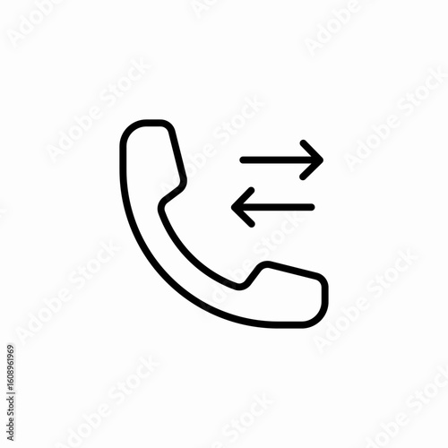 call transfer arrows icon sign vector