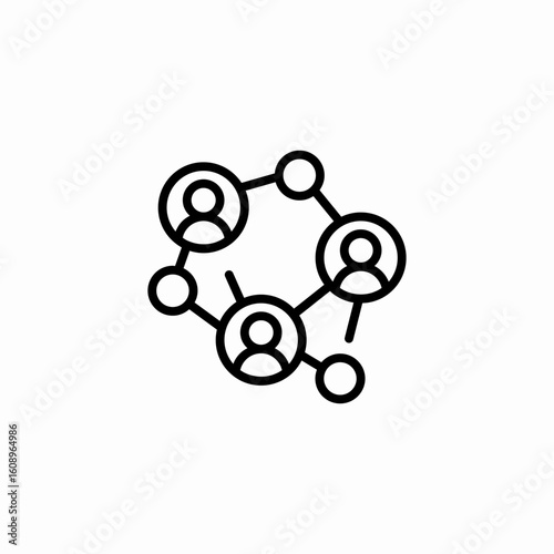 people network connection icon sign vector