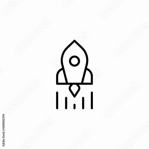 rocket launch startup growth icon sign vector