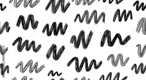 Black and White Scribble Pattern Background for Creative Designs