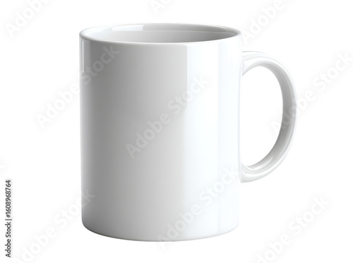 Plain white coffee mug mockup design template. Isolated On Transparent Background