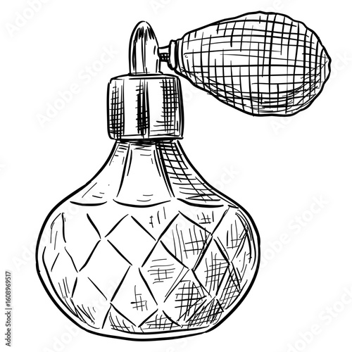 Perfume bottle handdrawn illustration⁠

