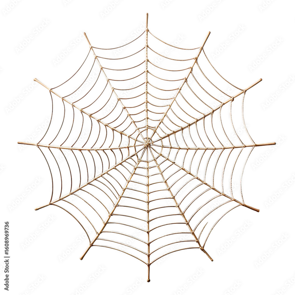 Obraz premium Intricate Spider web on transparent 