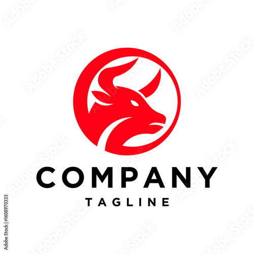Bull head simple logo design