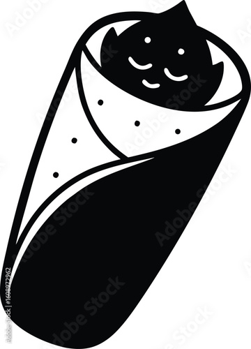 Tortilla Wrap with Face Vector