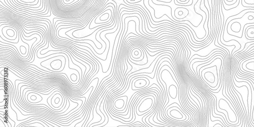 Abstract discovery topographic map banner texture background, dense lines  background of the topographic map, geographic mountain relief Minimal seamless area vector topo paper lines topographic.