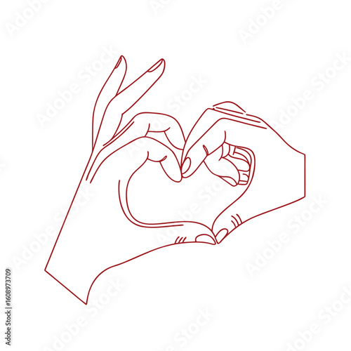 Heart held gently in hand vector illustration symbol of love and care