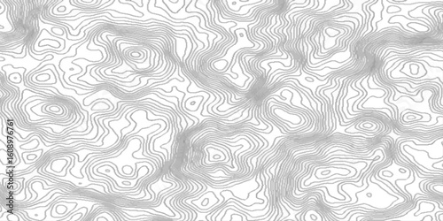 Abstract discovery topographic map banner texture background, dense lines  background of the topographic map, geographic mountain relief Minimal seamless area vector topo paper lines topographic.