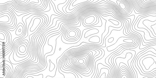 Modern design with White background with topographic, geographic mountain relief abstract lines background, wavy swirls background pattern for modern design.