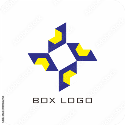 A set of editable vector box templates featuring isometric mockups, flat dieline layouts, and minimalist logo and icon designs. Ideal for product packaging, branding, and print use.