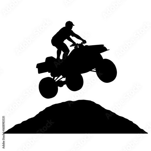 Silhouette of vehicle jumping over ramp – Boost performance, visual momentum