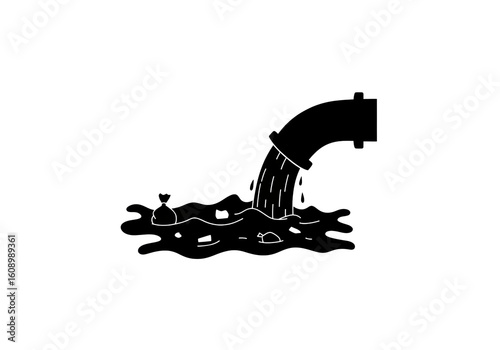 Isolated Effluent Discharge with Floating Trash